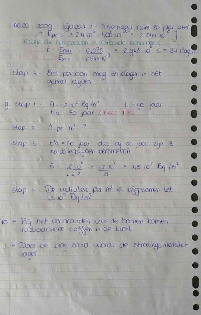 Eindexamenopdracht natuurkunde havo - Tsjernobyl ruim 20 jaar later - uitwerking-deel-2
