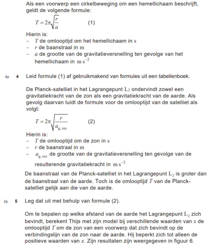 Examenopgave natuurkunde - vwo 2021 - tijdvak 1 - Planck - Opgave deel 3
