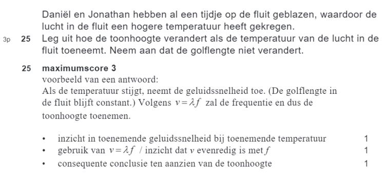 Bijles, tips en oefenopdrachten natuurkunde - Examenopgave natuurkunde vwo - 2022 - 1ste tijdvak - speciale fluit - inclusief uitwerkingen